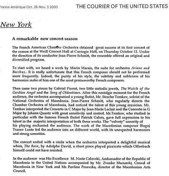 France-Amerique 28 Oct.-3 Nov. 2000